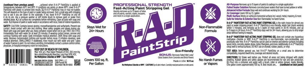 Rad Paint RAD Paint & Solid Stain Stripper – Sample Size | Armstrong Clark Wood Stain