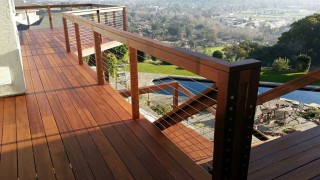 Armstrong Clark Semi-Transparent Amber on Hardwood